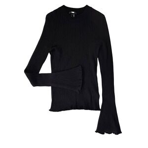 PAIGE Iona Bell Sleeve Ribbed Sweater‎ - Size Small